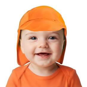 Boné Praia Bebê Proteção UV Laranja Oriole Up Baby