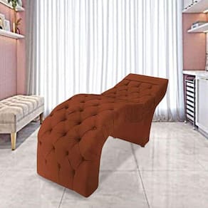 Maca Estofada Estética Cílios Salão Spa Veludo Hellen Terracota