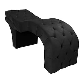 Maca Estofada Reclinável Sobrancelhas Cílios Suede Jade Preto