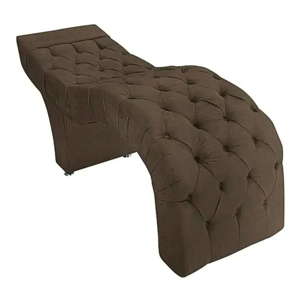 Maca Estofada Estética Cílios Salão Spa Suede Yasmim Marrom