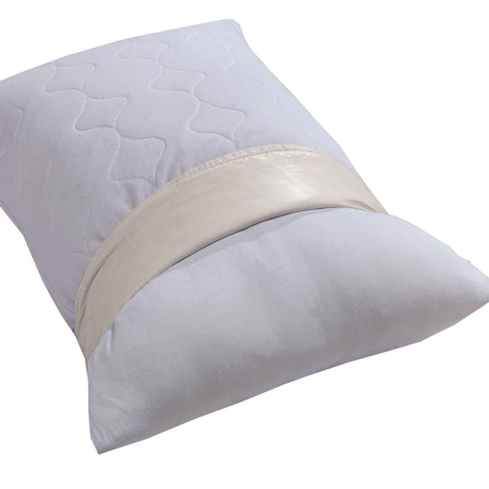 Protetor De Travesseiro Tecebem Malha Matelado Impermeável 50cmx70cm Branco