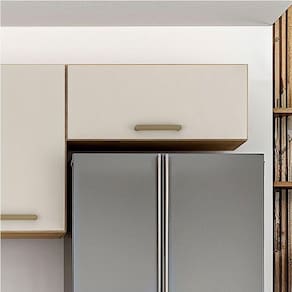 Armário Aéreo Para Cozinha 1 Porta Geladeira São Luis Valdem Cinamomo/off White