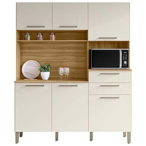 Cozinha Compacta 6 Portas 2 Gavetas 161 Cm Montesa