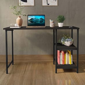Escrivaninha Mesa Office Estudo Estilo Industrial 110cm Klm Preto/preto