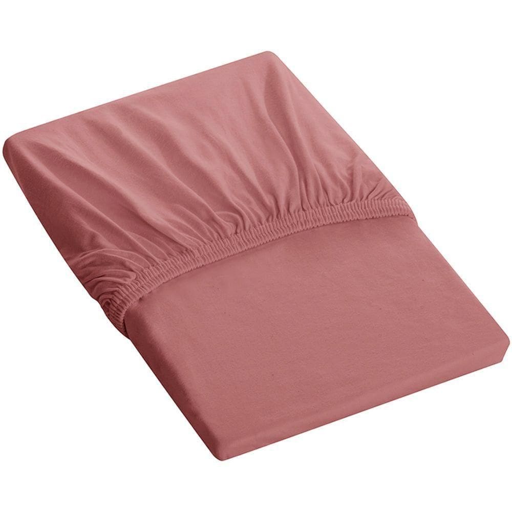 Lençol Tecebem Queen Malha C/ Elástico Liso 158mx198mx40cm Rose