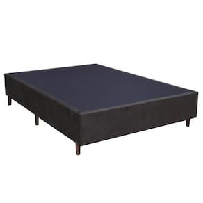 Base Para Cama Box Casal 138cm Suede Liso Tower Nw Marrom - Gazin
