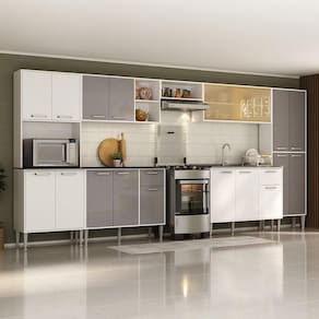 Armário De Cozinha Modulada Compacta 399cm Multimóveis