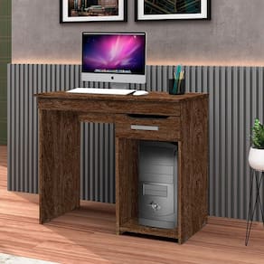 Mesa Home Office Para Computador Quenia Com Gaveta - Imbuia