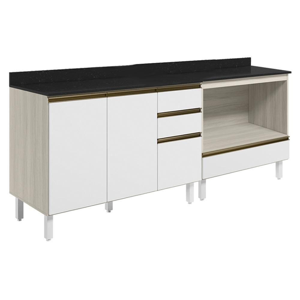 Balcao Com Tampo E Balcao Forno Mdf Kali Nicioli Bianco Toq