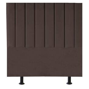 Cabeceira Estofada Cama Box King 195 Cm Alice Suede Marrom