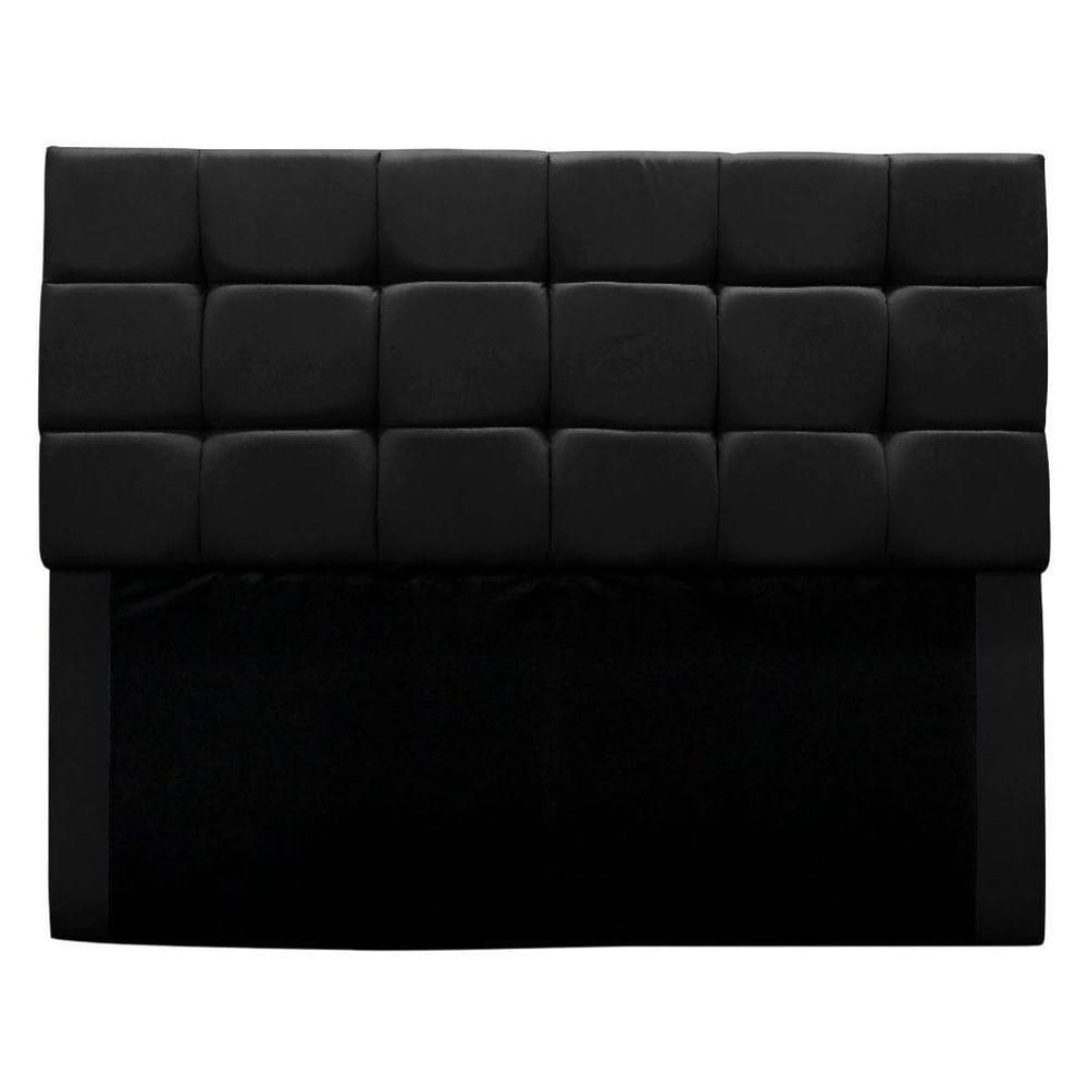 Cabeceira Cama Box Estofada Solteiro 90 Cm Clara Suede Preto