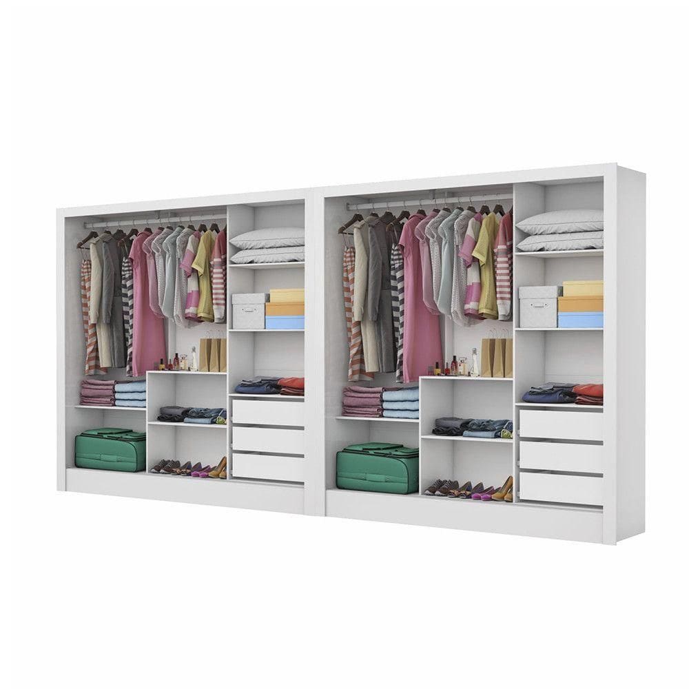 Closet Casal Duplo Dubai 6 Portas Com Espelho | Casas Bahia