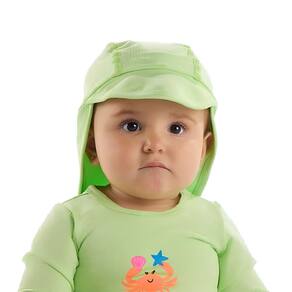 Boné Praia Bebê Proteção UV Verde Limão Up Baby