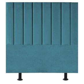 Cabeceira Estofada Cama Box Casal 140 Cm Maria Suede Azul Turquesa