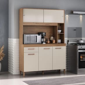 Cozinha Compacta Ceara 5 Portas 1 Gaveta Canelato Rustico