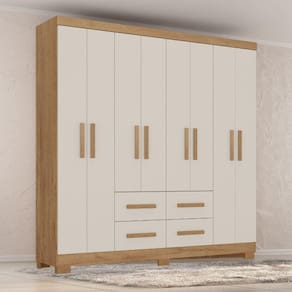 Guarda Roupa Casal 8 Portas Itapema Atualle Acacia Com Reflecta