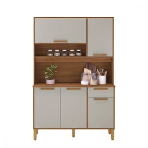 Cozinha Compacta Sintra 120 Freijó Com Off White Indekes