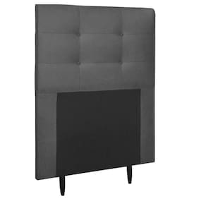 Cabeceira Estofada Cama Box Solteiro 90 Cm Irlanda Suede Cinza