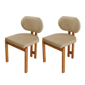 Conjunto Com 2 Cadeiras Madeira Nala Ambar / Imbuia Nat.
