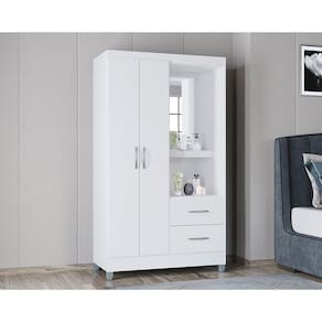 Guarda Roupa Cordoba Com 2 Portas E 2 Gavetas Poquema Branco
