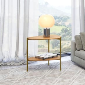 Mesa De Canto Orgânica 60cm - Dalla Costa Freijó