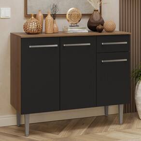 Buffet Aparador 105cm 3 Portas E 1 Gaveta Madesa