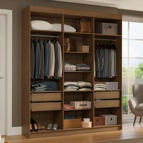 Guarda-roupa Closet 4 Gavetas 180 Cm Venus Madesa Rustic