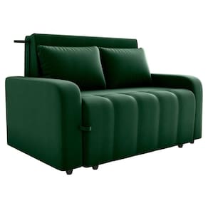 Sofa Cama 2 Lugares 138 Cm Amora Veludo Maserati Milani Store Verde