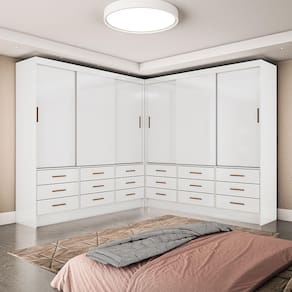 Closet Sevilha 6 Portas Casal Duplo 18 Gvt Carioca Moveis Branco