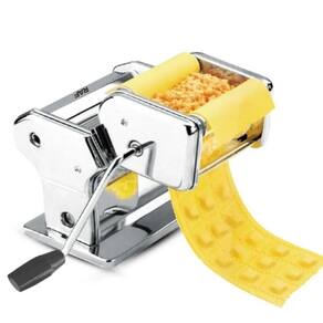 Máquina De Preparar Macarrão E Ravioli 5 Em 1 Cilindro De Inox Para Massas Frescas, Ideal Para Lasanha, Espaguete, Fettu