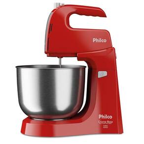Batedeira Philco Crome Base Inox Turbo Duo Mixer 4L550W110V