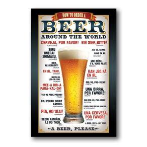 Placa Decorativa Beer Cervejas Frase Mdf 20x30 Cm