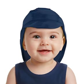 Boné Praia Bebê Proteção UV Azul Escuro Up Baby