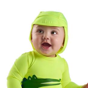 Boné Praia Bebê Proteção UV Amarelo Flúor Up Baby