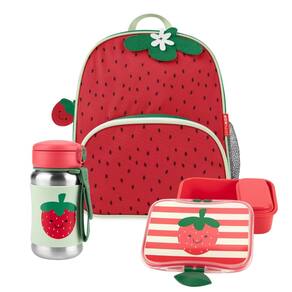 Kit Spark Style Morango com Mochila Infantil + Lancheira + Garrafa de Aço Inox - Skip Hop