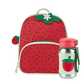 Kit Mochila Infantil e Garrafa de Aço Inox Spark Style Morango - Skip Hop