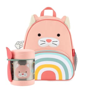 Kit Mochila Infantil e Pote Térmico com Talher Zoo Gatinha - Skip Hop