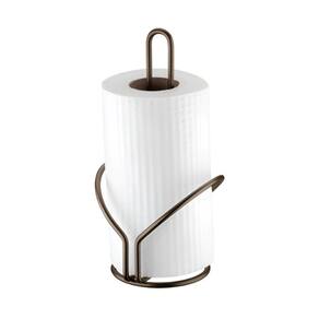 Porta Rolo Papel Toalha Suporte Vertical Mesa Bancada Cozinha Cor Café - 1191CF Future