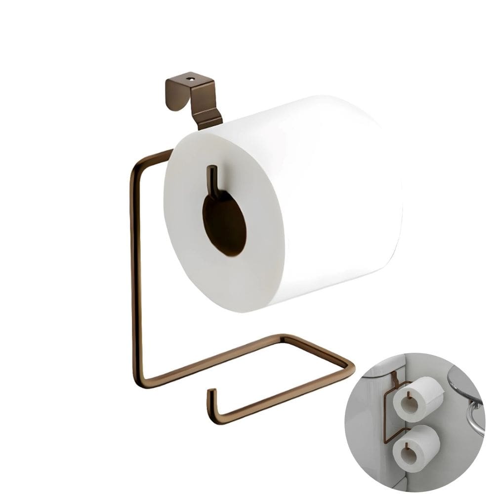 Suporte Papel Higiênico Duplo Para Caixa Acoplada Banheiro Cor Café - 1094CF Future