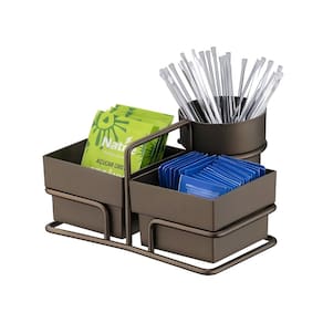 Suporte Porta Sachês Chá Açúcar e Mexedor Cor Café - 1156CF Future