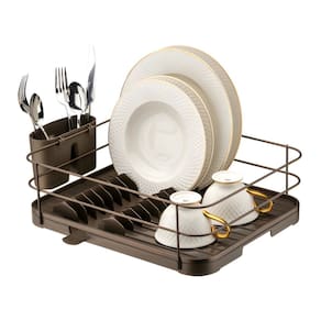 Escorredor De Louças Pratos Copos Porta Talheres Bandeja Pia Cozinha Cor Café - 982CF Future