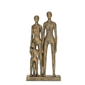 Escultura Decorativa Família e Um Filho 30,5x14,5x7cm 20505