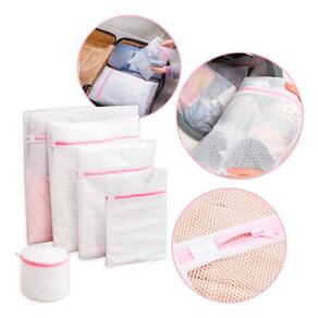 Sacos Para Lavar Roupas Com Zíper Kit 5 Tamanhos Lavar Roupas Delicadas