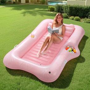 Espreguiçadeira inflável para adultos Pool Float MoKo com barra de gelo 210x128cm
