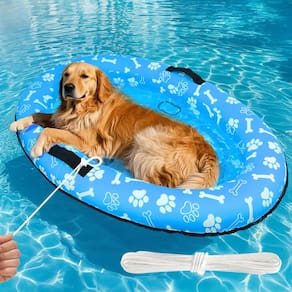 Boia de piscina para cães PASARA Large Dogs, 59 x 39 polegadas, à prova de perfurações
