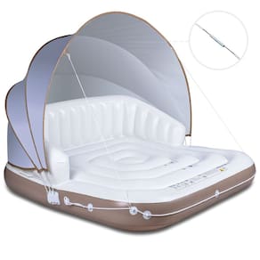 Espreguiçadeira de bronzeamento inflável Float Canopy Island 71x71