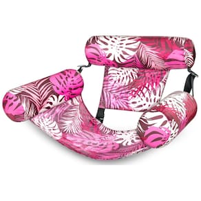 Cadeira flutuante de piscina Sloosh SLOOSH conversível rosa tropical