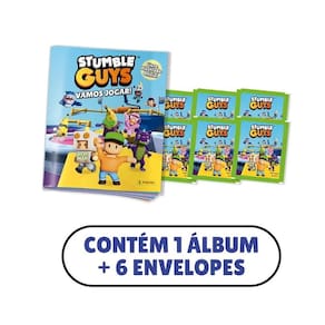 STUMBLE GUYS - Álbum Capa Cartão + 06 Envelopes