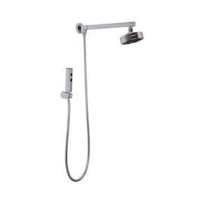 Kit Chuveiro Autolimpante Redondo de Parede Longo Mauá com Desviador Mundaú e Ducha Manual Aruanã Pingoo.casa - Prata