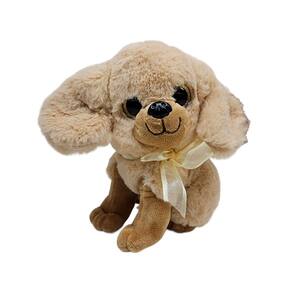 Pelúcia Cachorrinho Poodle Sentado com Laço Amarelo R3381 - BBR Toys